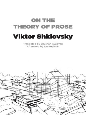 cover image of On the Theory of Prose